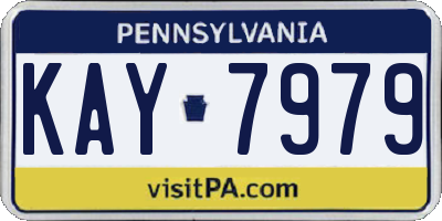 PA license plate KAY7979