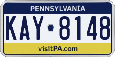 PA license plate KAY8148