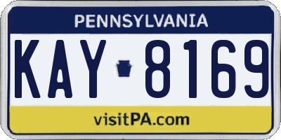 PA license plate KAY8169