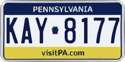 PA license plate KAY8177