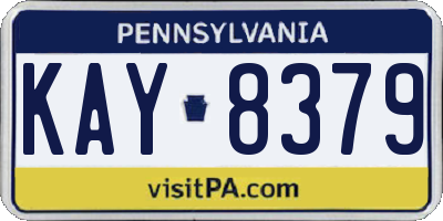 PA license plate KAY8379
