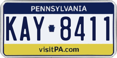 PA license plate KAY8411