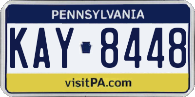 PA license plate KAY8448