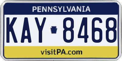 PA license plate KAY8468