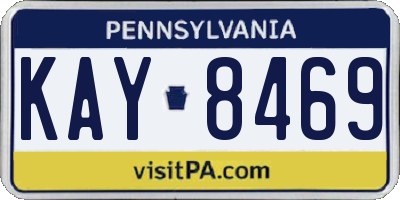 PA license plate KAY8469