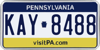 PA license plate KAY8488
