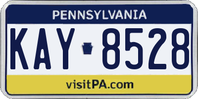 PA license plate KAY8528