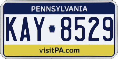 PA license plate KAY8529