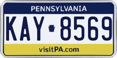 PA license plate KAY8569
