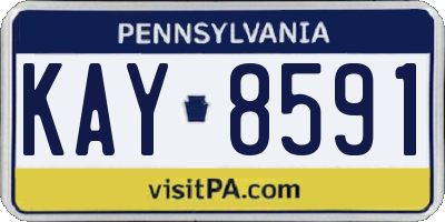 PA license plate KAY8591