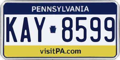 PA license plate KAY8599
