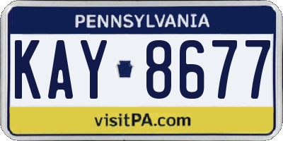 PA license plate KAY8677