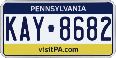 PA license plate KAY8682