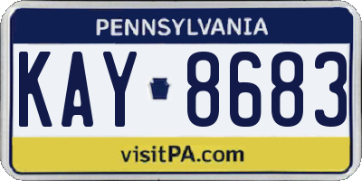 PA license plate KAY8683
