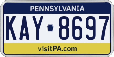 PA license plate KAY8697