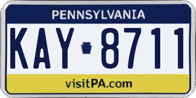 PA license plate KAY8711