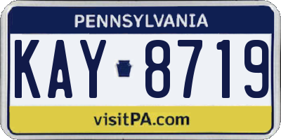 PA license plate KAY8719