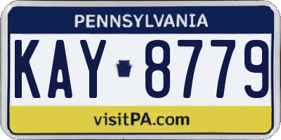 PA license plate KAY8779