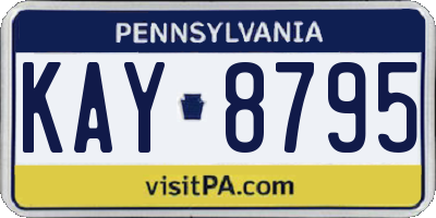 PA license plate KAY8795