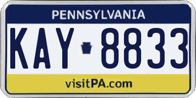 PA license plate KAY8833