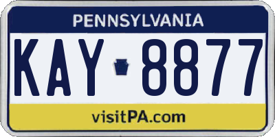 PA license plate KAY8877