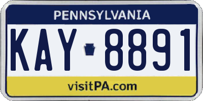 PA license plate KAY8891