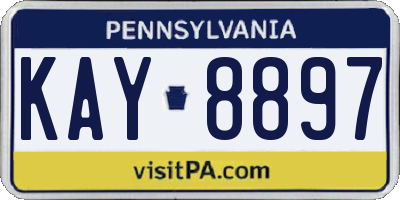 PA license plate KAY8897