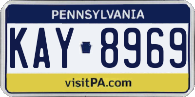 PA license plate KAY8969