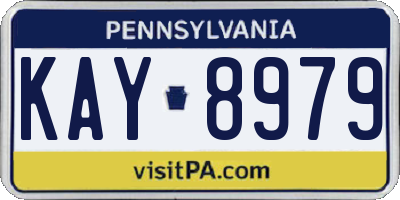 PA license plate KAY8979