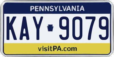 PA license plate KAY9079