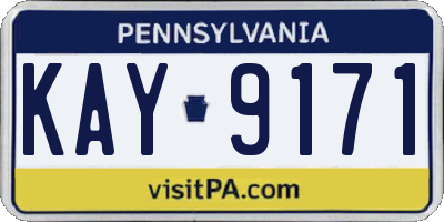 PA license plate KAY9171