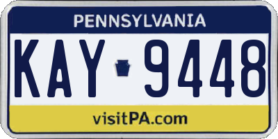 PA license plate KAY9448