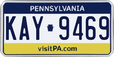 PA license plate KAY9469