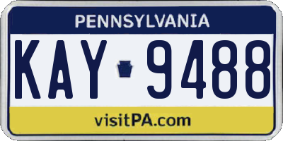 PA license plate KAY9488