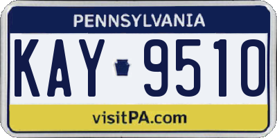 PA license plate KAY9510