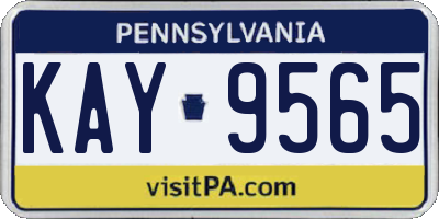 PA license plate KAY9565