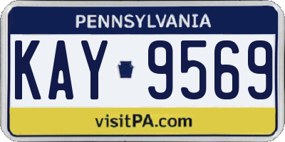 PA license plate KAY9569
