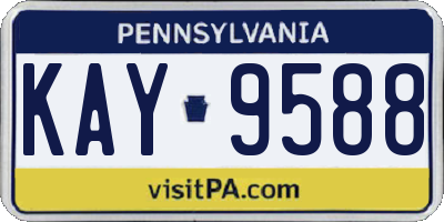 PA license plate KAY9588