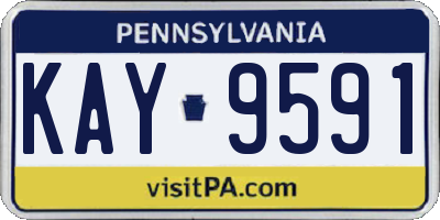 PA license plate KAY9591