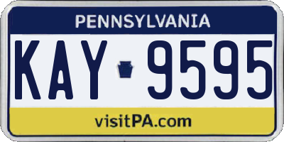 PA license plate KAY9595