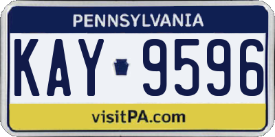 PA license plate KAY9596