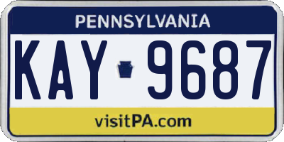 PA license plate KAY9687