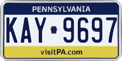 PA license plate KAY9697