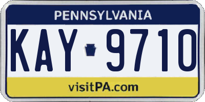 PA license plate KAY9710