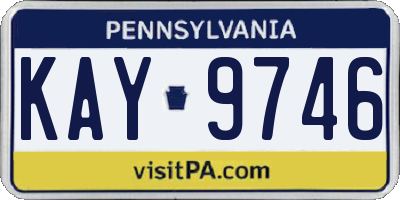 PA license plate KAY9746