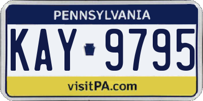 PA license plate KAY9795