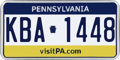 PA license plate KBA1448