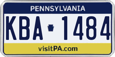PA license plate KBA1484