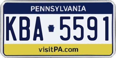 PA license plate KBA5591