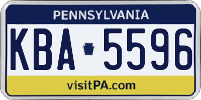 PA license plate KBA5596